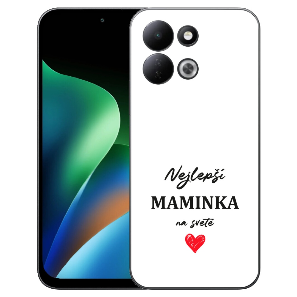 mmCase gélhuzat a Xiaomi Redmi 17 4G/5G-hez – „A legjobb anyuka” 1, fehér háttérrel