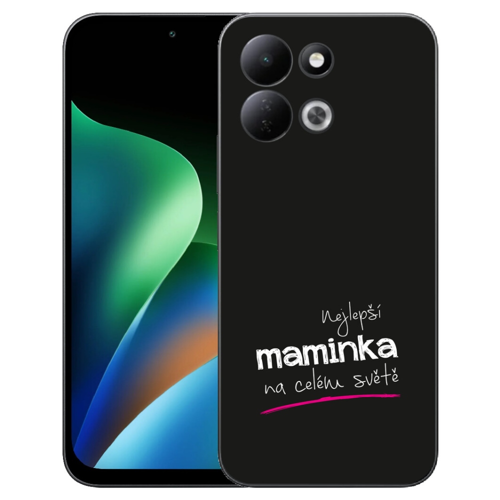 mmCase géltok a Xiaomi Redmi 17 4G/5G-hez – „A legjobb anyuka” 4, fekete háttérrel