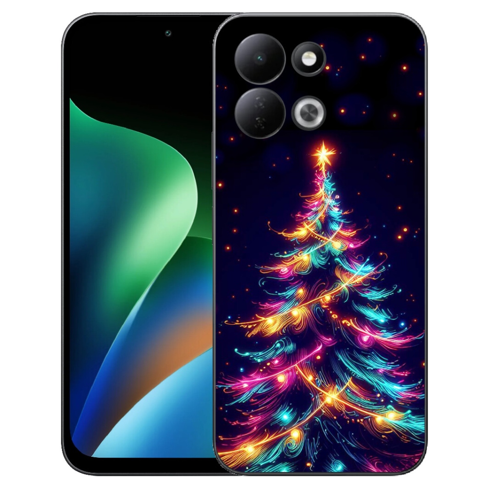 mmCase gél tok a Xiaomi Redmi 17 4G/5G-hez – neon karácsonyfa