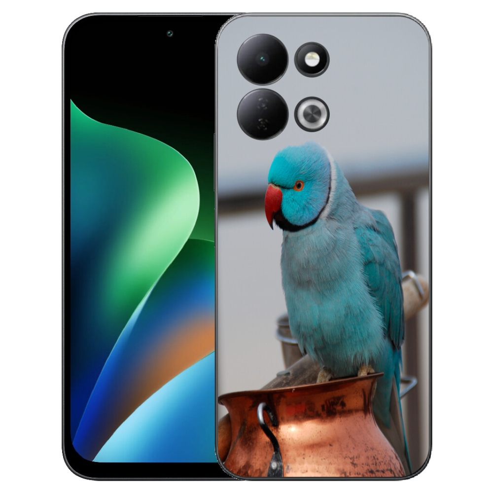 mmCase géltok a Xiaomi Redmi 17 4G/5G-hez – kék alexandri papagáj