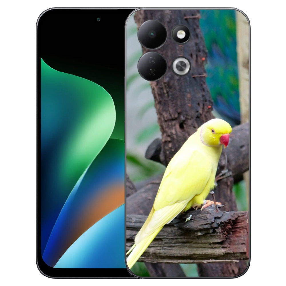 mmCase gélhuzat a Xiaomi Redmi 17 4G/5G-hez – sárga alexandri papagáj