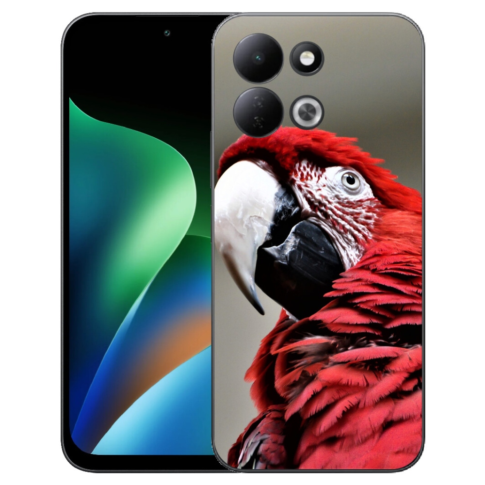 mmCase géltok a Xiaomi Redmi 17 4G/5G-hez – vörös ara papagáj