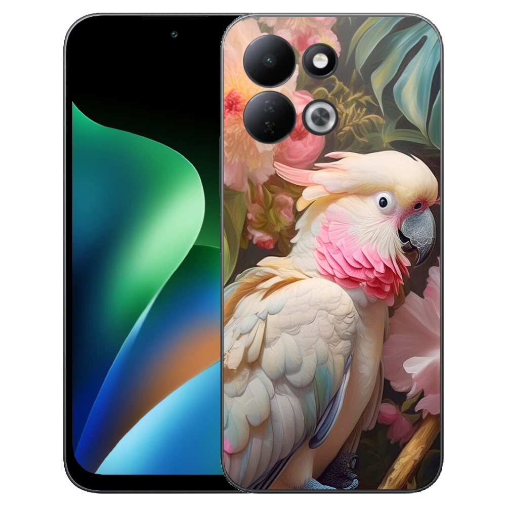 mmCase gélhuzat a Xiaomi Redmi 17 4G/5G-hez – rózsaszín kakadu papagáj 2