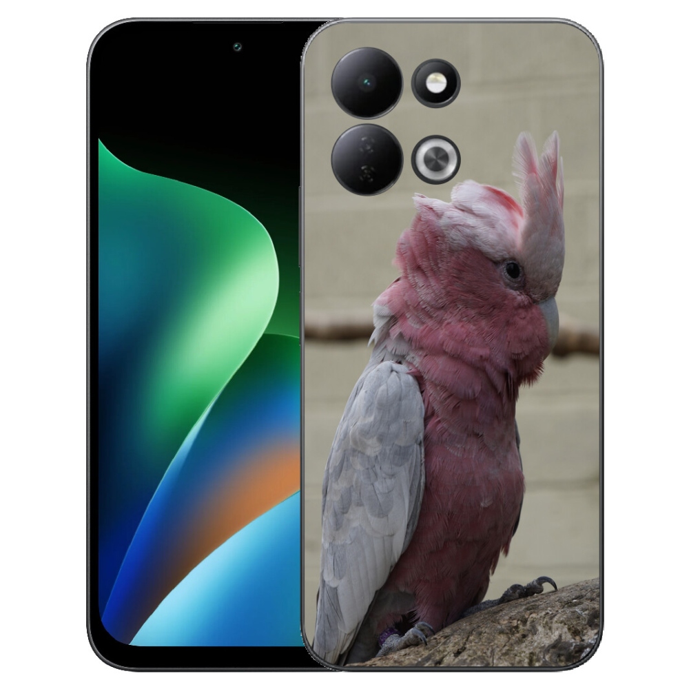 mmCase gélhuzat a Xiaomi Redmi 17 4G/5G-hez – rózsaszín kakadu papagáj