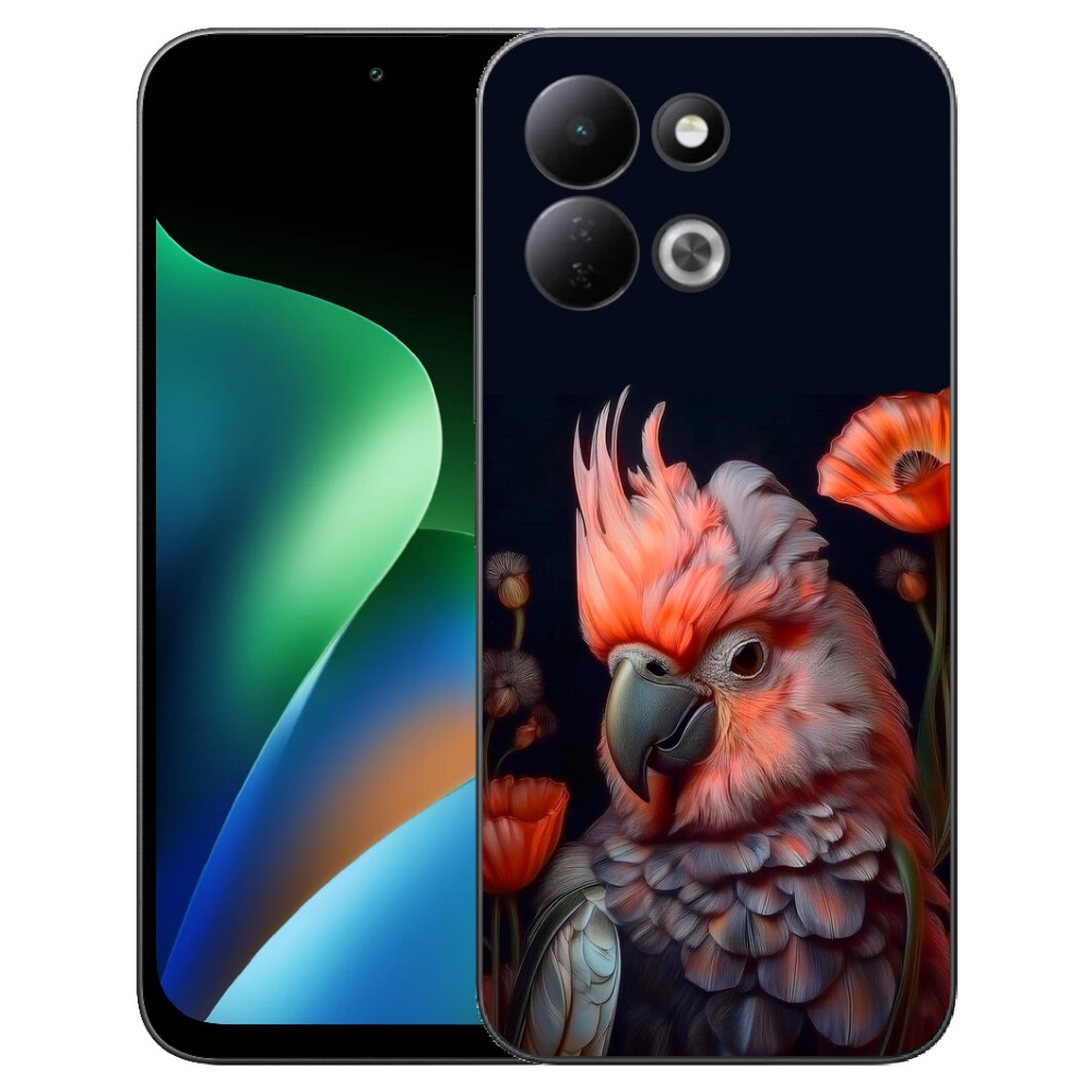 mmCase gél tok a Xiaomi Redmi 17 4G/5G-hez – színes kakadu papagáj