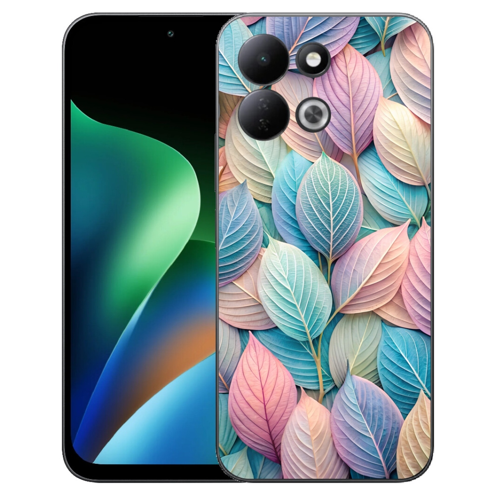 mmCase gélhuzat a Xiaomi Redmi 17 4G/5G-hez – pasztell levelek