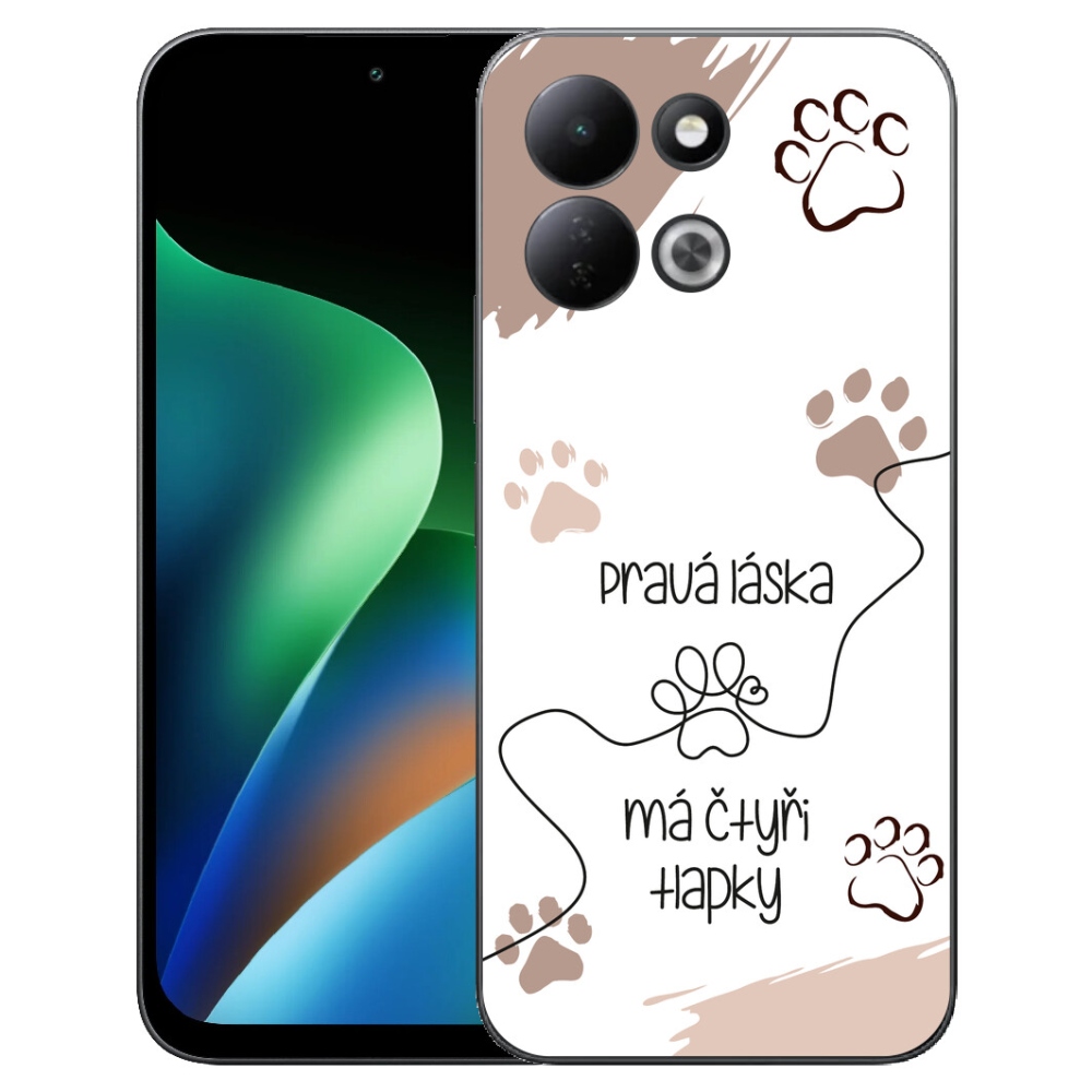 mmCase géltok a Xiaomi Redmi 17 4G/5G-hez – kutyás motívum, 1 db, fehér háttérrel