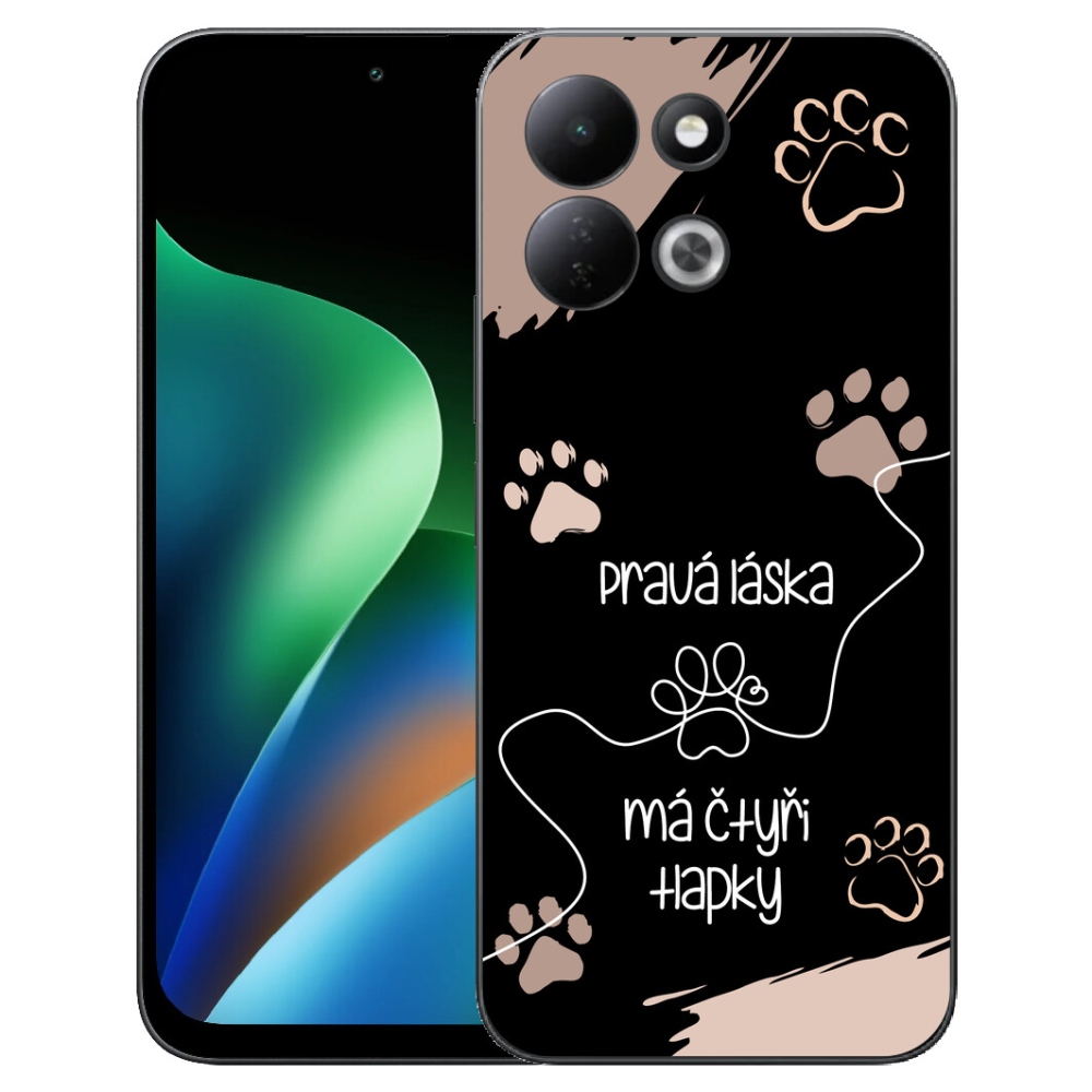 mmCase géltok a Xiaomi Redmi 17 4G/5G-hez – kutyás motívum, 1. változat, fekete háttér