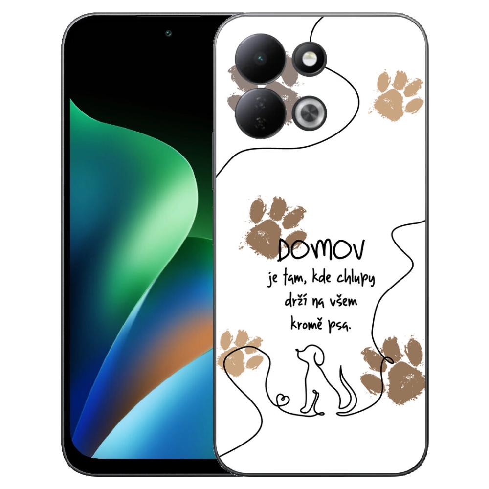 mmCase géltok a Xiaomi Redmi 17 4G/5G-hez – kutyás motívum, fehér háttér