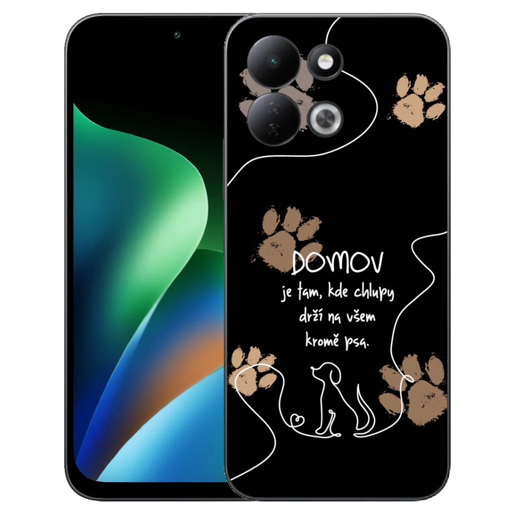 mmCase géltok a Xiaomi Redmi 17 4G/5G-hez – kutyás motívum, fekete háttér