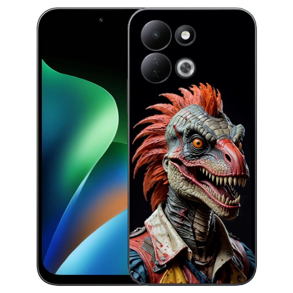 mmCase gélhuzat a Xiaomi Redmi 17 4G/5G-hez – punk dinoszaurusz