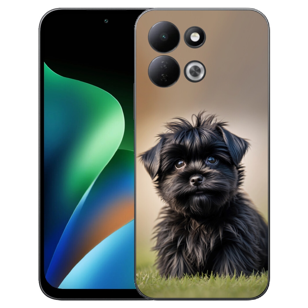 mmCase gél tok a Xiaomi Redmi 17 4G/5G-hez – aranyos fekete kutyus