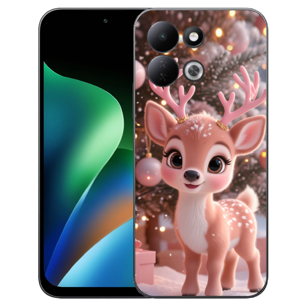 mmCase géltok a Xiaomi Redmi 17 4G/5G-hez – aranyos rénszarvas