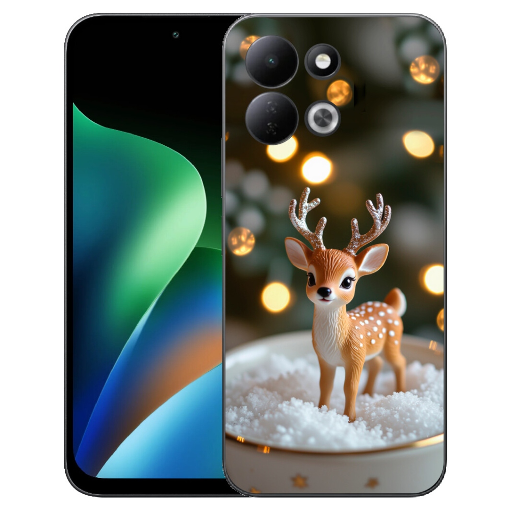 mmCase gél tok a Xiaomi Redmi 17 4G/5G-hez – aranyos karácsonyi szarvas