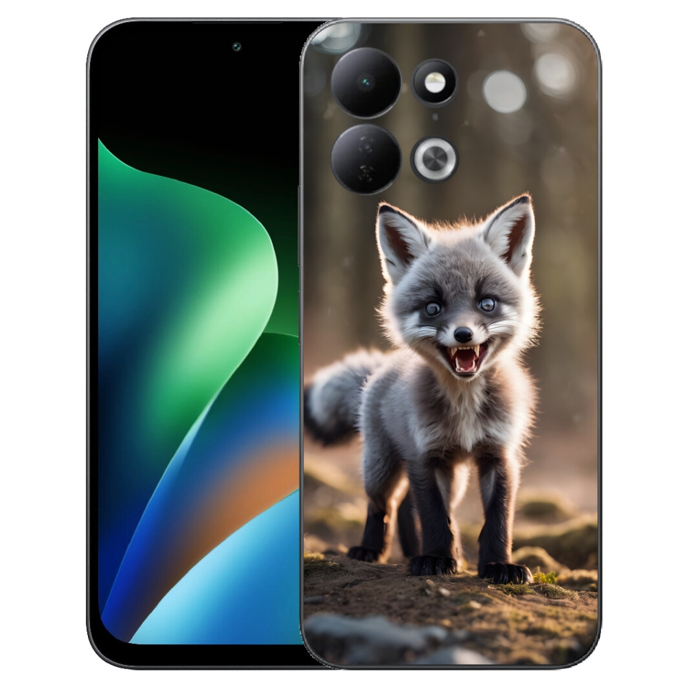 mmCase gélhuzat a Xiaomi Redmi 17 4G/5G-hez – dühös róka