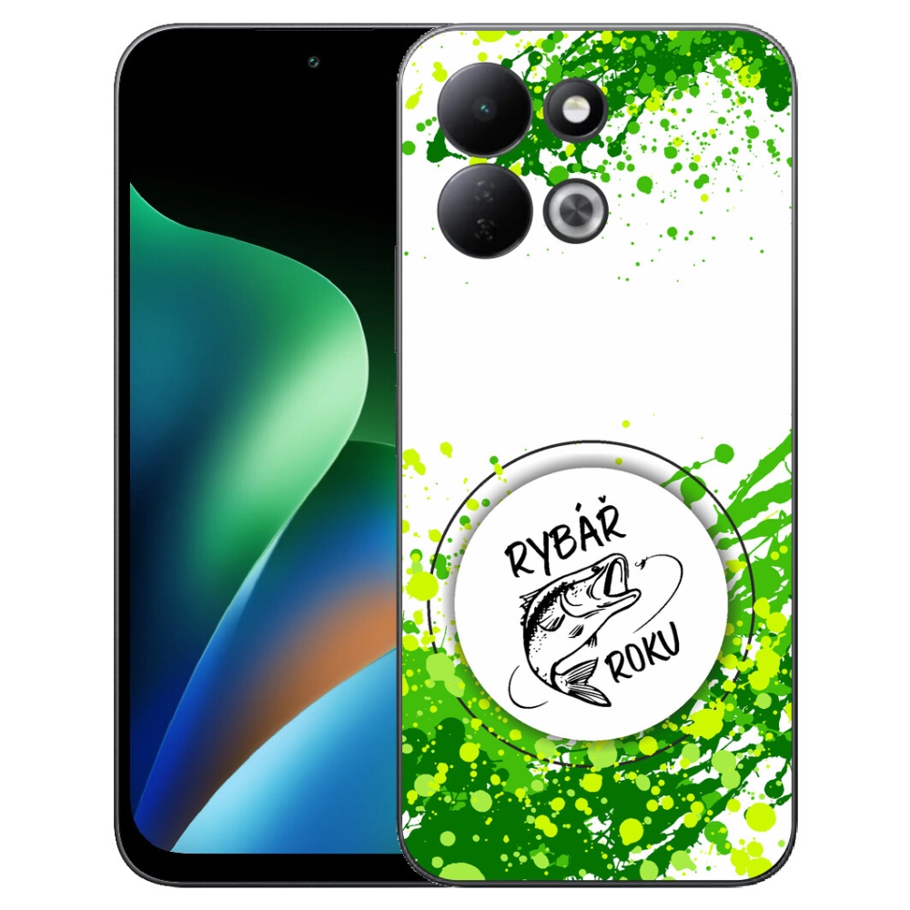 mmCase géltok a Xiaomi Redmi 17 4G/5G-hez – „Az év horgásza” fehér háttérrel