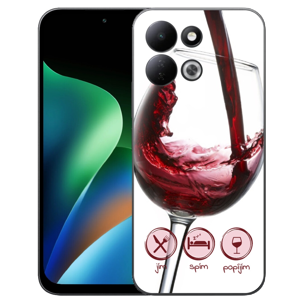 mmCase gél tok a Xiaomi Redmi 17 4G/5G-hez – vörösboros pohár
