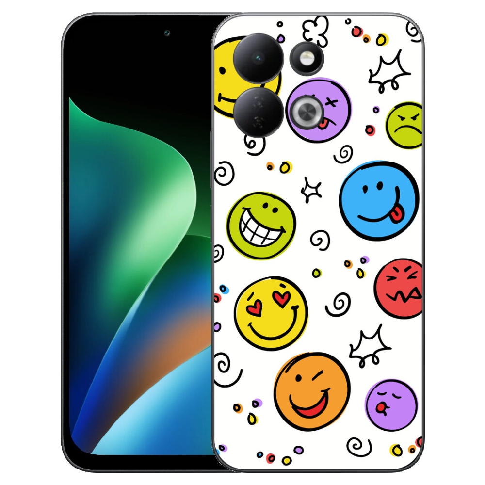 mmCase gélhuzat a Xiaomi Redmi 17 4G/5G-hez – smiley-k
