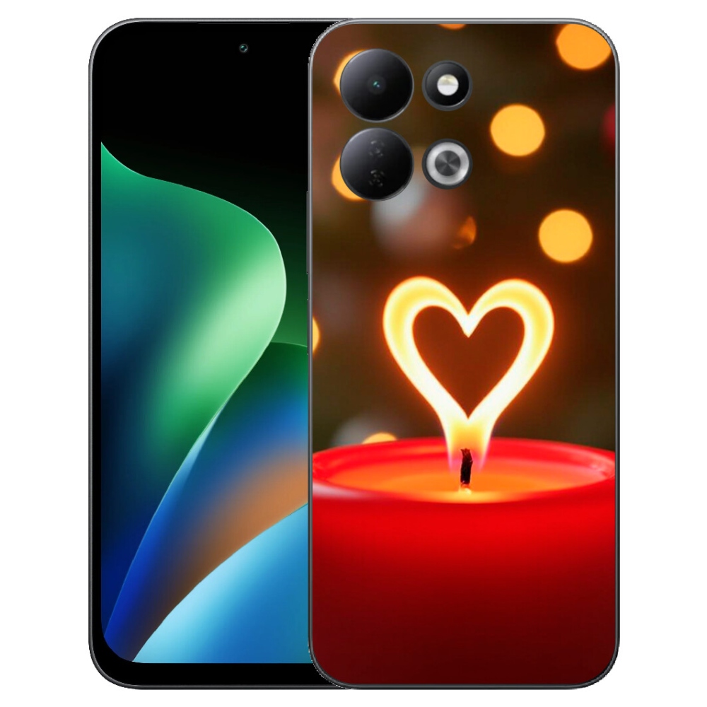 mmCase gél tok a Xiaomi Redmi 17 4G/5G-hez – lángoló szív
