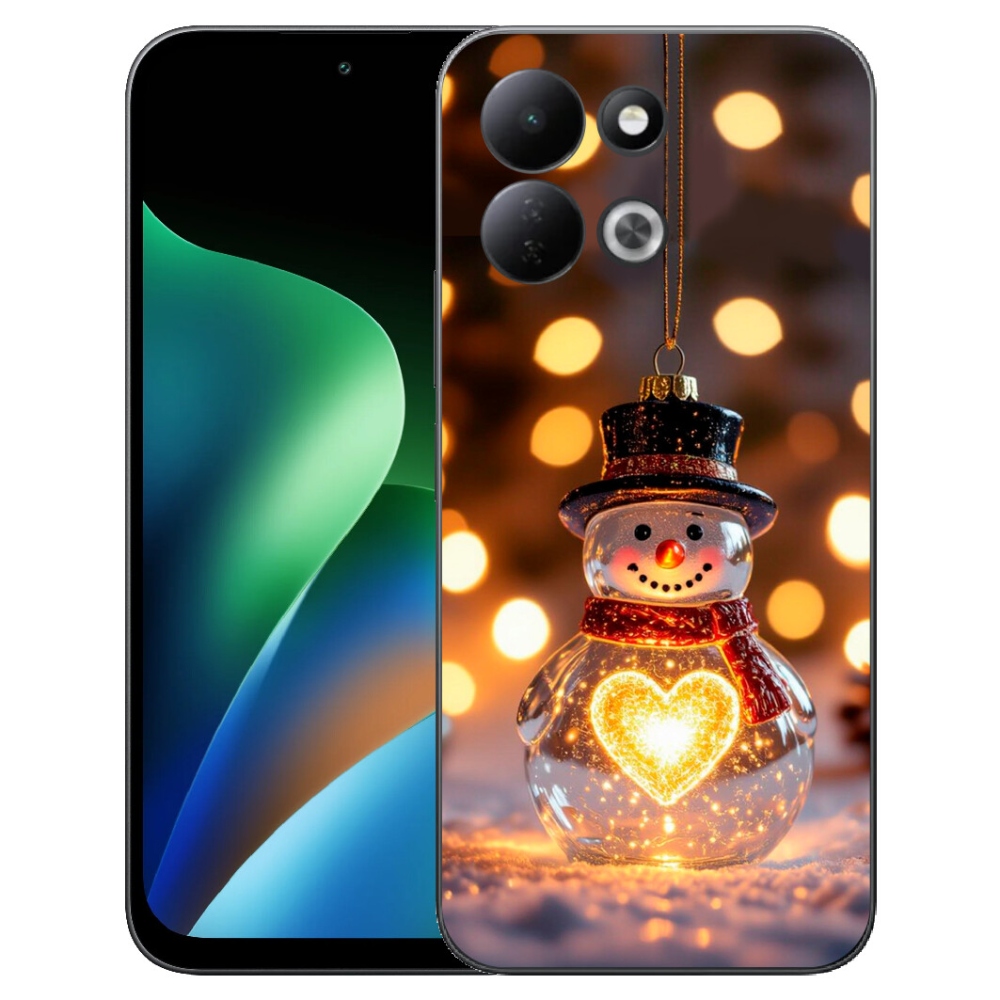 mmCase gél tok a Xiaomi Redmi 17 4G/5G-hez – világító karácsonyi hóember
