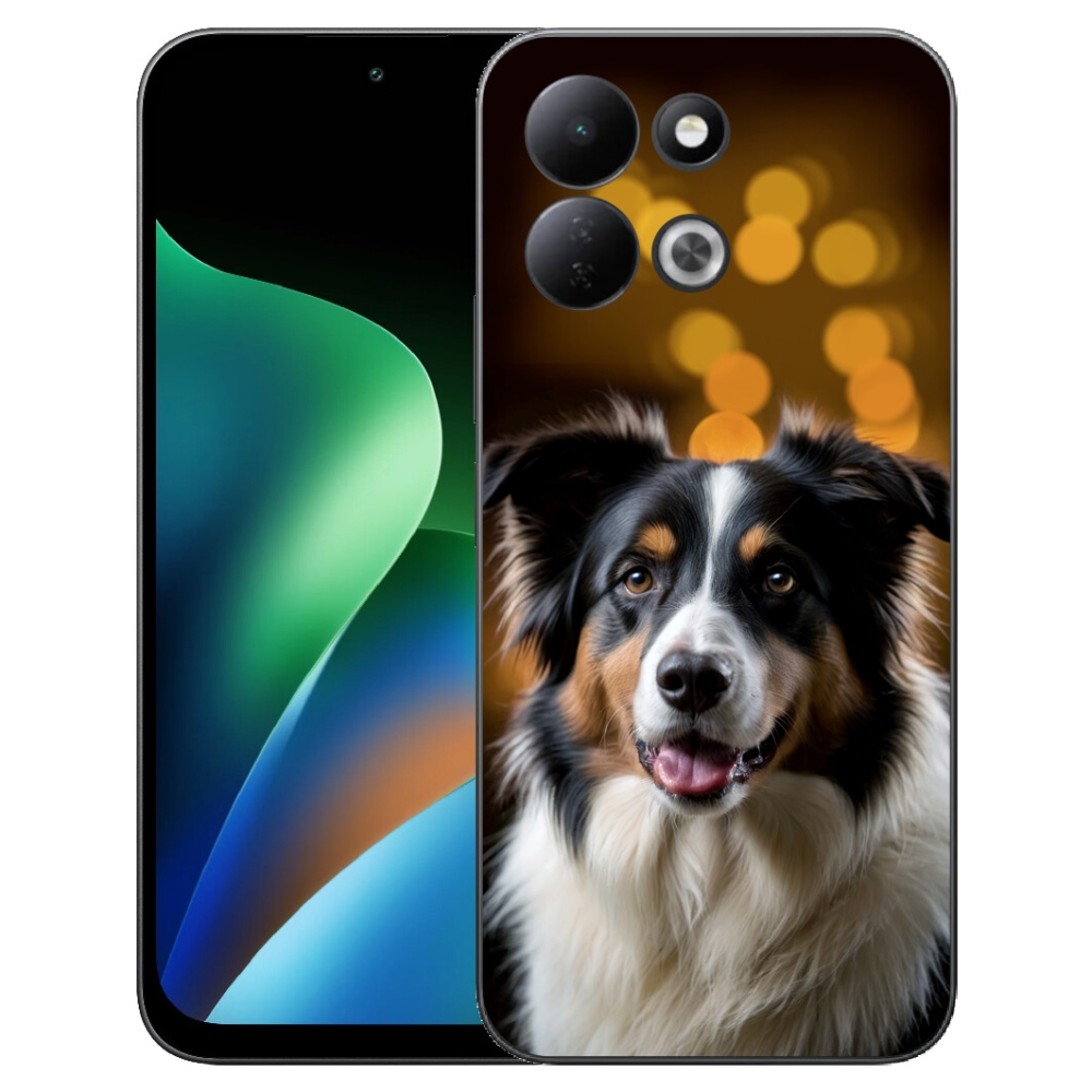 mmCase gél tok a Xiaomi Redmi 17 4G/5G-hez – mosolygós ausztrál juhászkutya