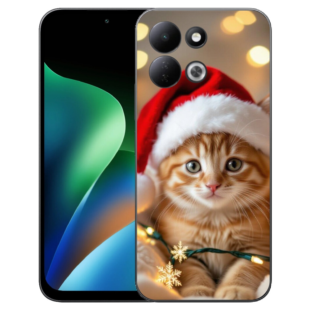 mmCase gél tok a Xiaomi Redmi 17 4G/5G-hez – karácsonyi cica