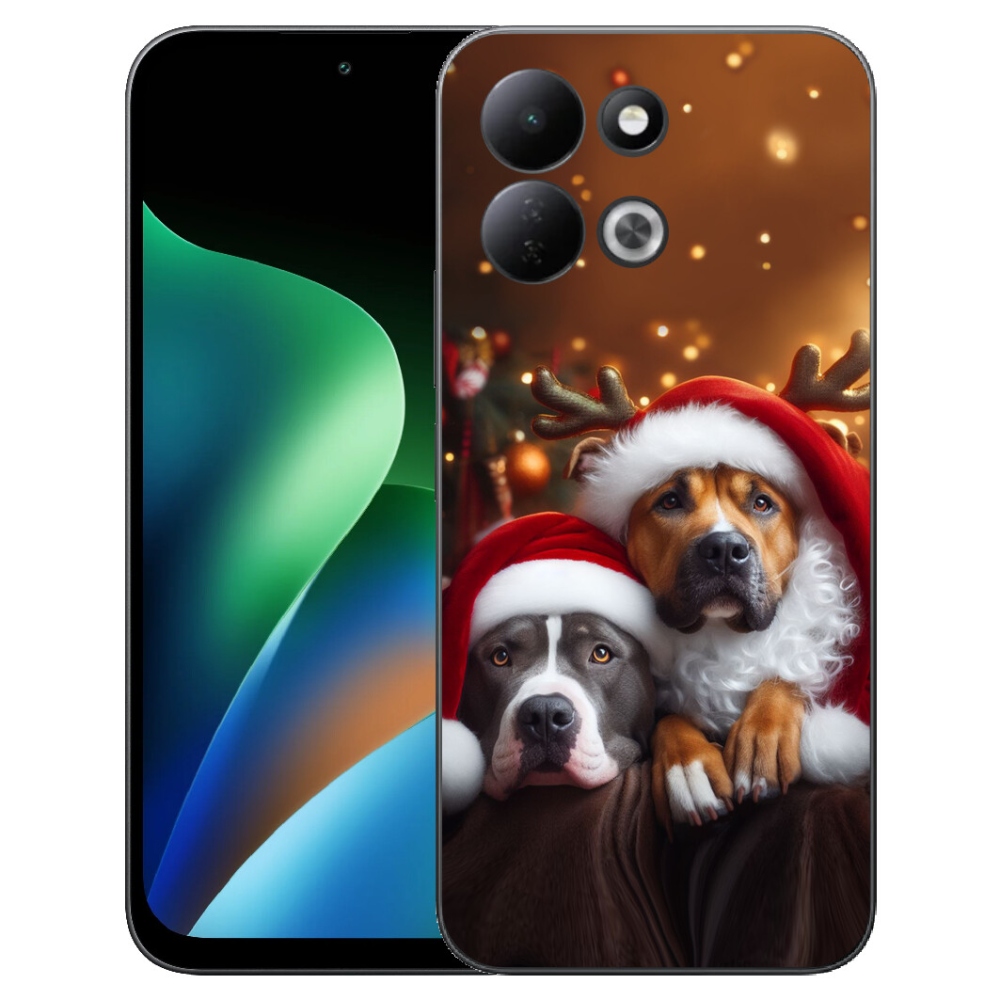 mmCase géltok a Xiaomi Redmi 17 4G/5G-hez – karácsonyi kutyák