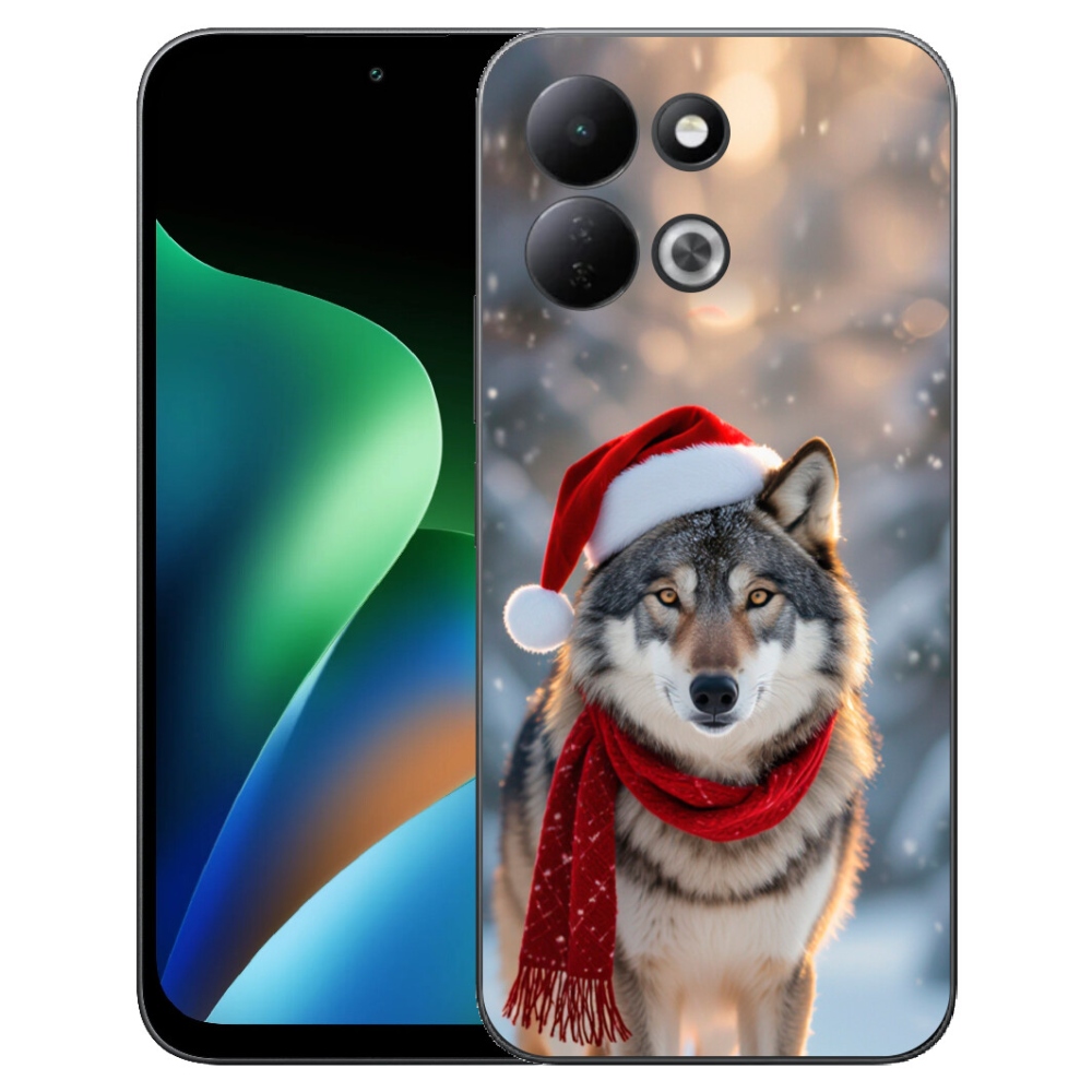 mmCase gél tok a Xiaomi Redmi 17 4G/5G-hez – karácsonyi farkas