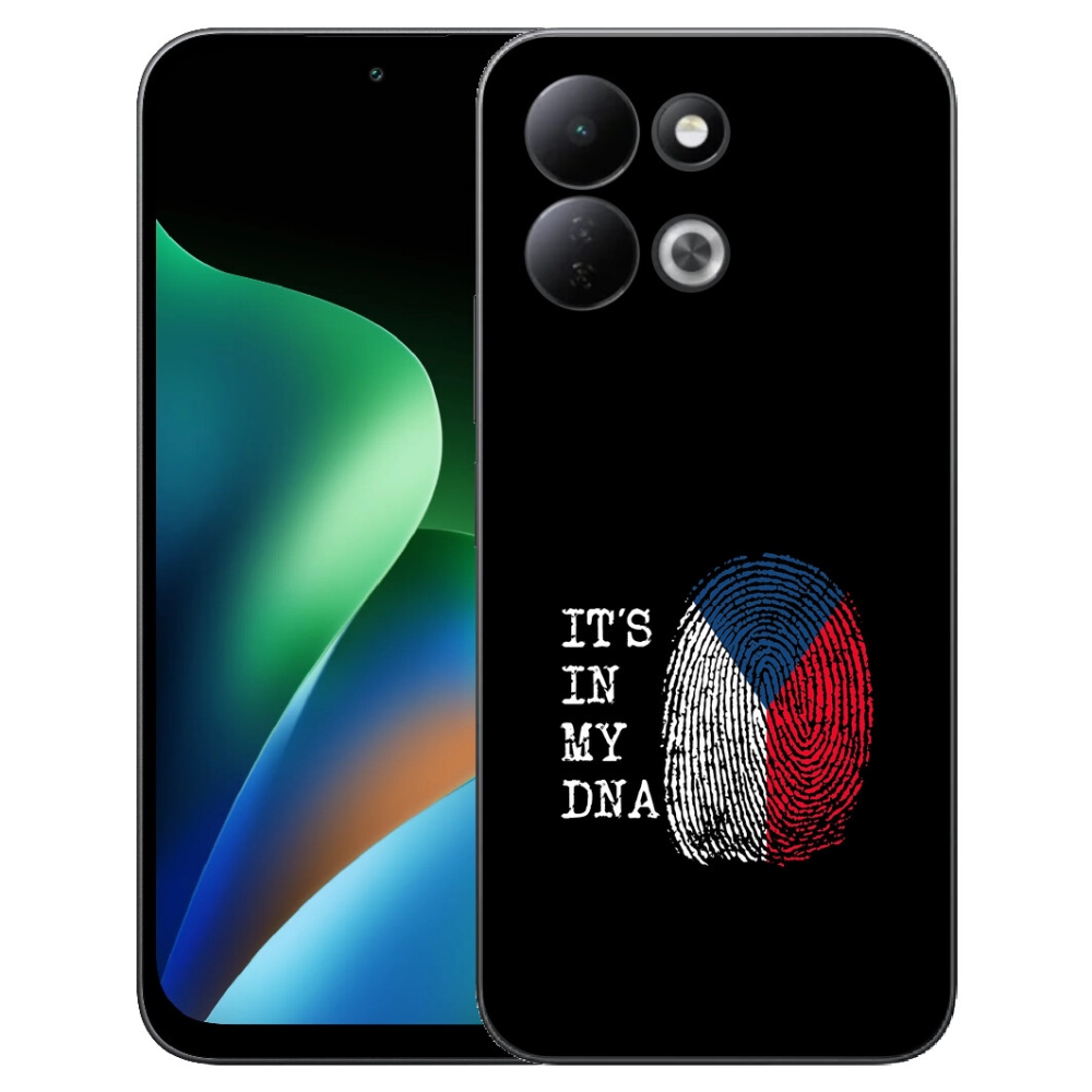 mmCase gél tok a Xiaomi Redmi 17 4G/5G-hez – zászló, ujjlenyomat, fekete háttér