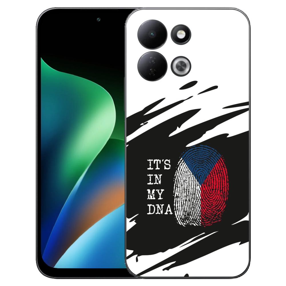 mmCase géltok a Xiaomi Redmi 17 4G/5G-hez – zászló, ujjlenyomat, fekete-fehér háttér