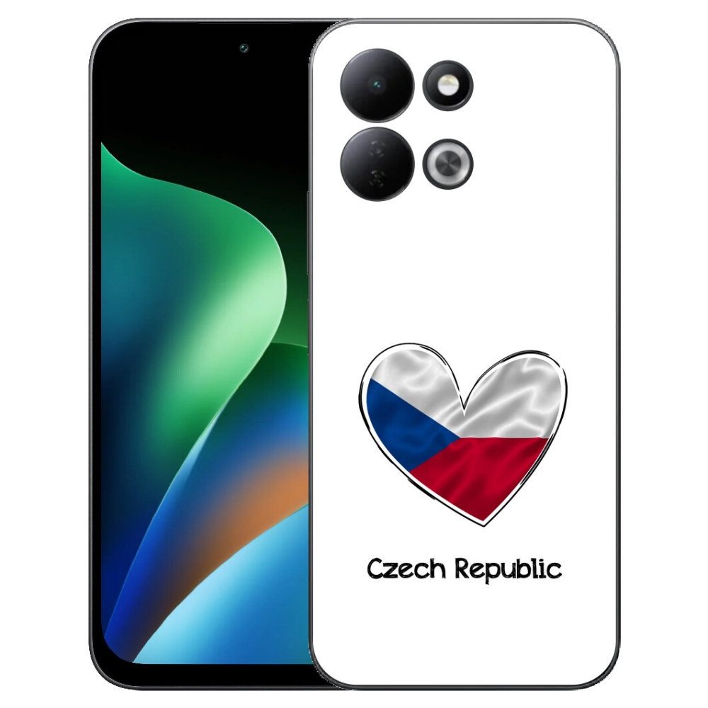 mmCase géltok a Xiaomi Redmi 17 4G/5G-hez – zászló, szív, fehér háttér