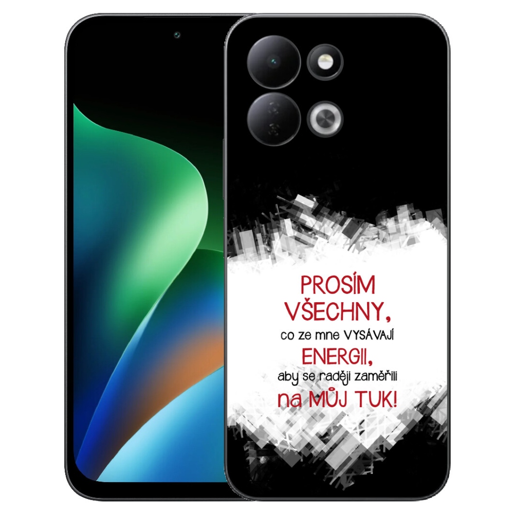 mmCase géltok a Xiaomi Redmi 17 4G/5G-hez – vicces felirat, 1 db, piros