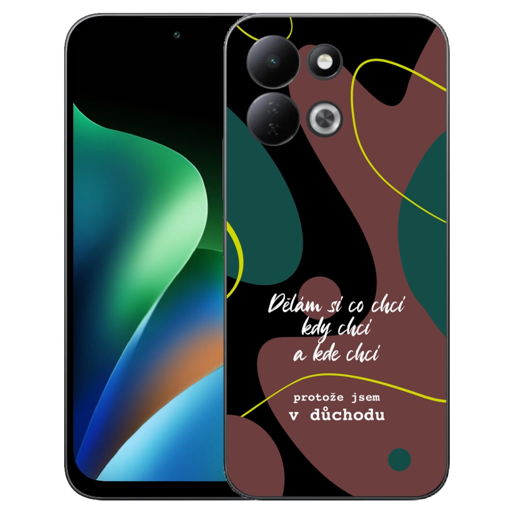 mmCase géltok a Xiaomi Redmi 17 4G/5G-hez – vicces szöveg, 10 fekete háttérrel