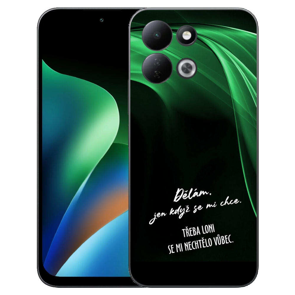 mmCase géltok a Xiaomi Redmi 17 4G/5G-hez – vicces felirat, 12, fekete háttér