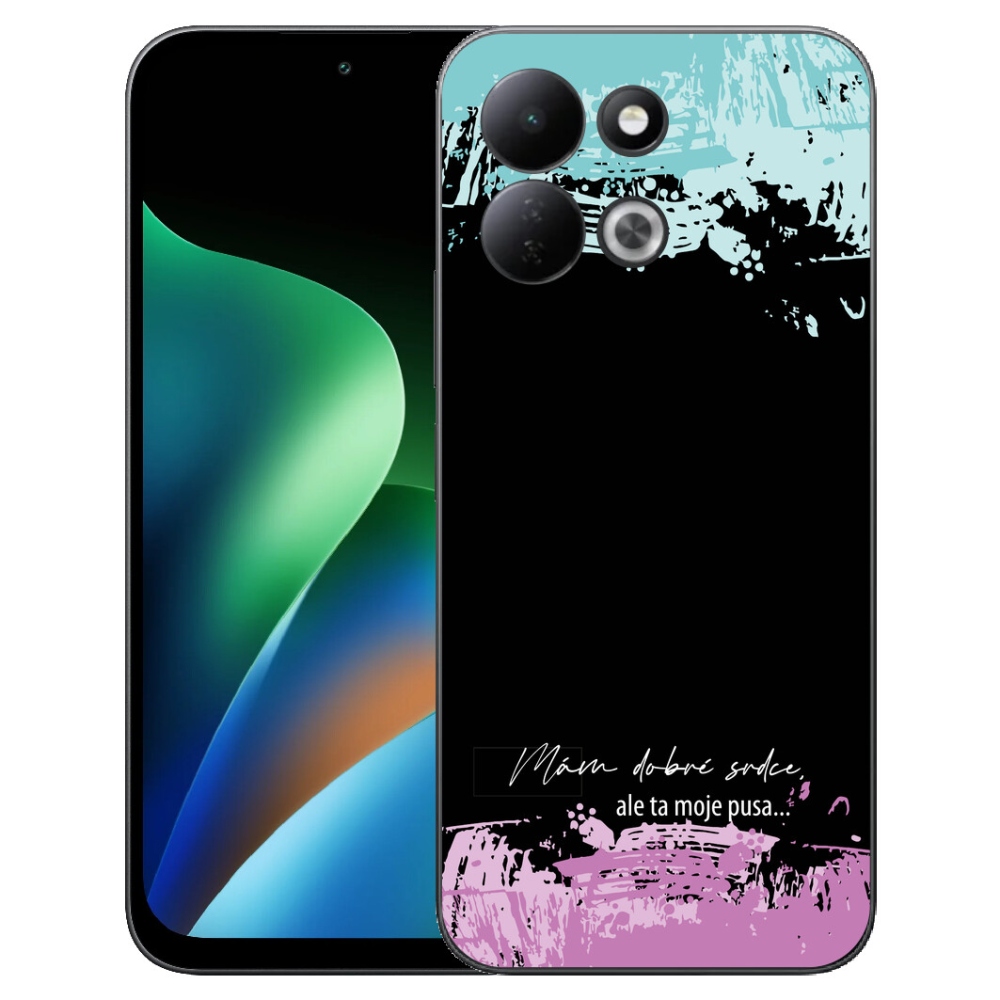 mmCase géltok a Xiaomi Redmi 17 4G/5G-hez – vicces felirat, 3 fekete háttér