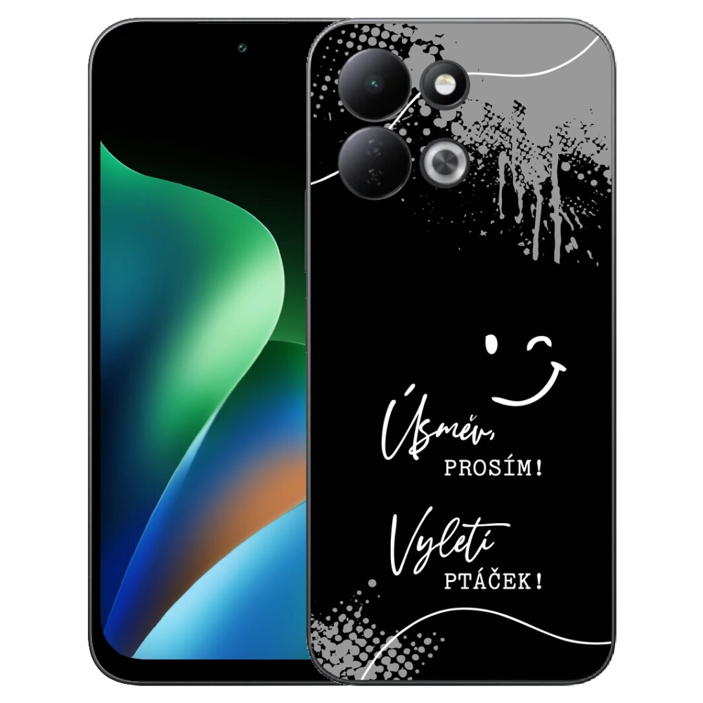 mmCase gél tok a Xiaomi Redmi 17 4G/5G-hez – vicces felirat, 4 fekete háttér
