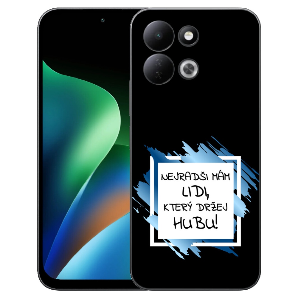 mmCase gélhuzat a Xiaomi Redmi 17 4G/5G-hez – vicces felirat, 7 fekete-fehér háttér
