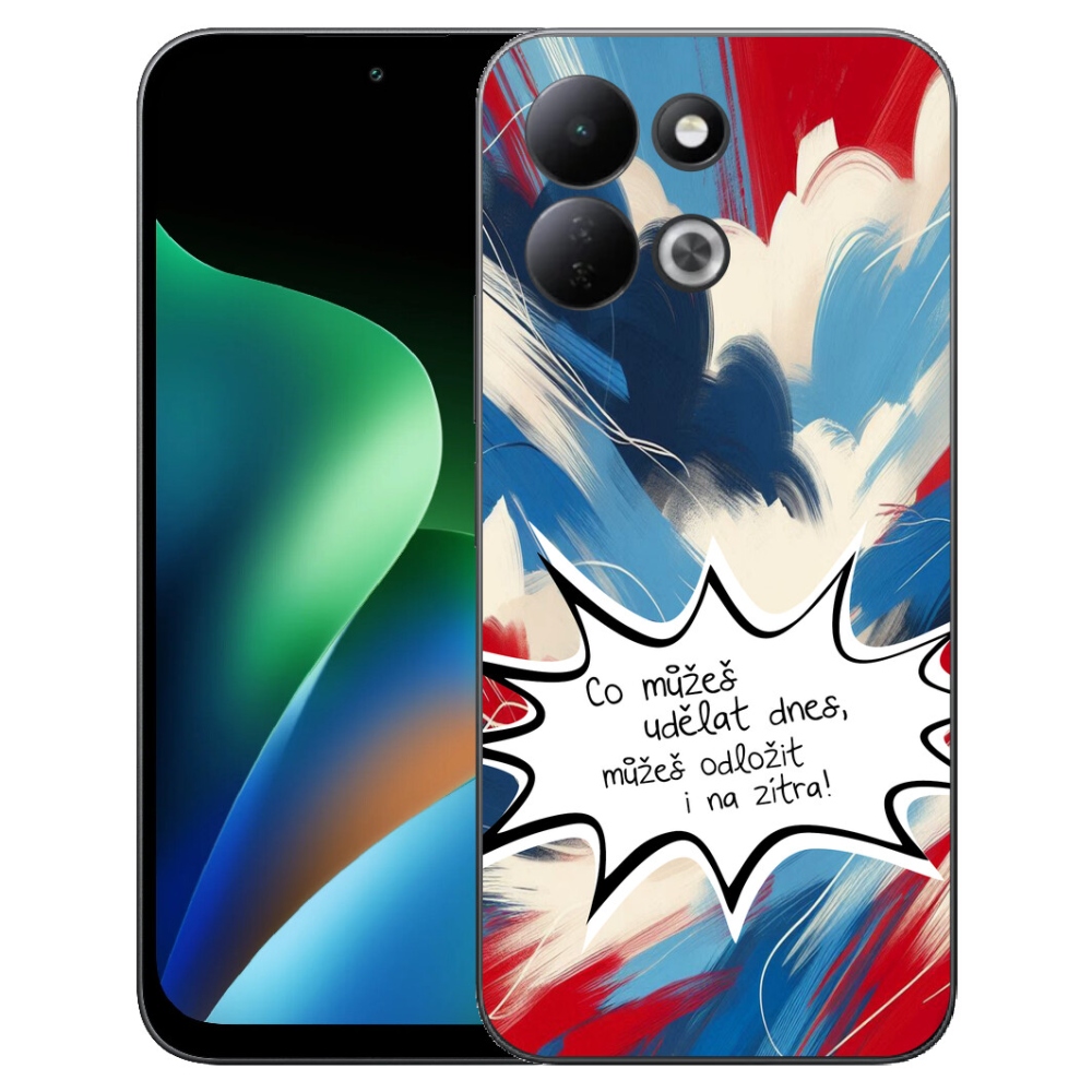 mmCase géltok a Xiaomi Redmi 17 4G/5G-hez – vicces felirat, 9 fehér háttér