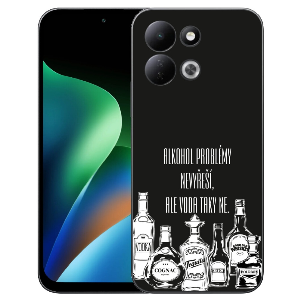 mmCase géltok a Xiaomi Redmi 17 4G/5G-hez – vicces felirat fekete háttérrel