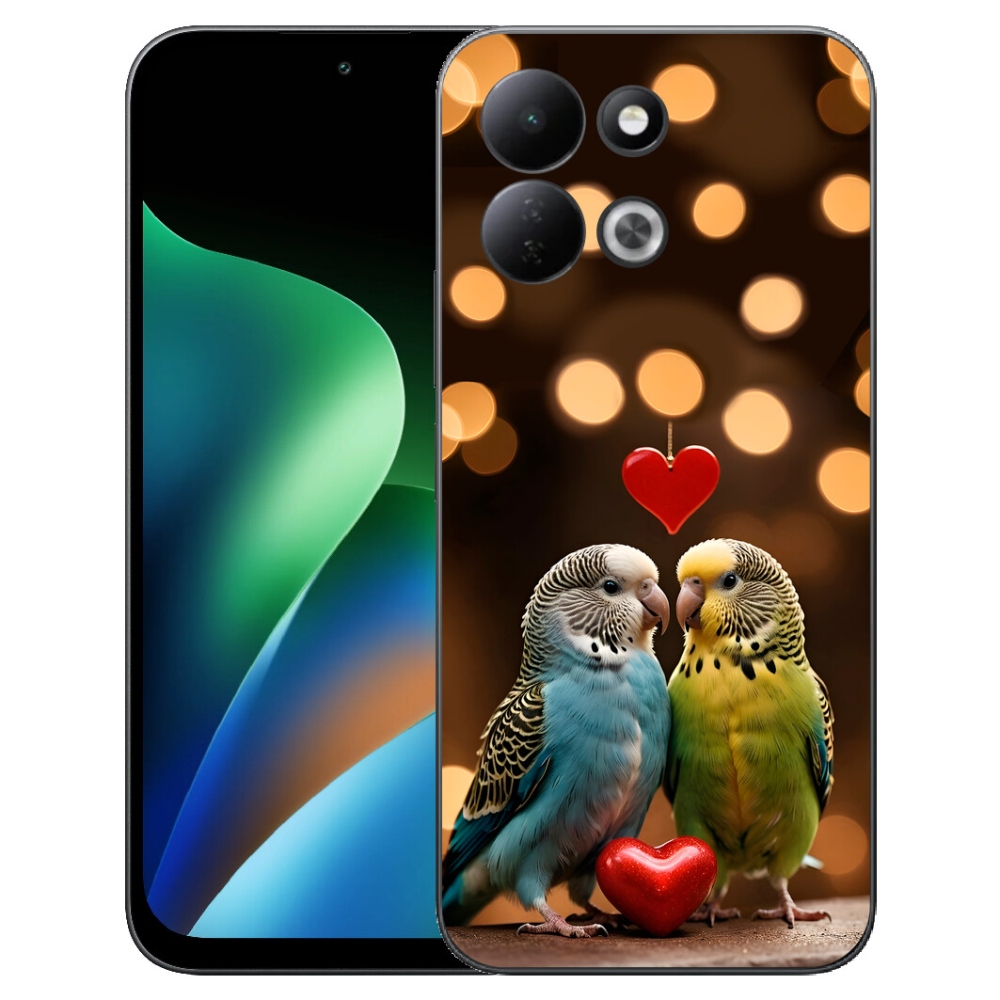 mmCase gélhuzat a Xiaomi Redmi 17 4G/5G-hez – szerelmes papagájok