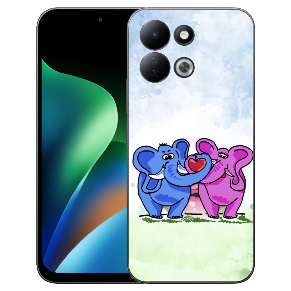 mmCase gélhuzat a Xiaomi Redmi 17 4G/5G-hez – szerelmes elefántok