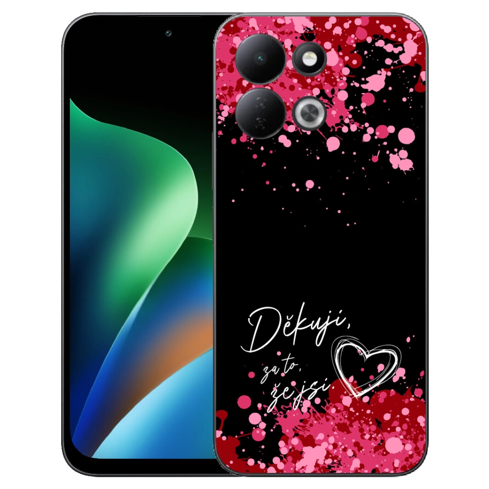mmCase géltok a Xiaomi Redmi 17 4G/5G-hez – „in love” felirat, 2, fekete háttér
