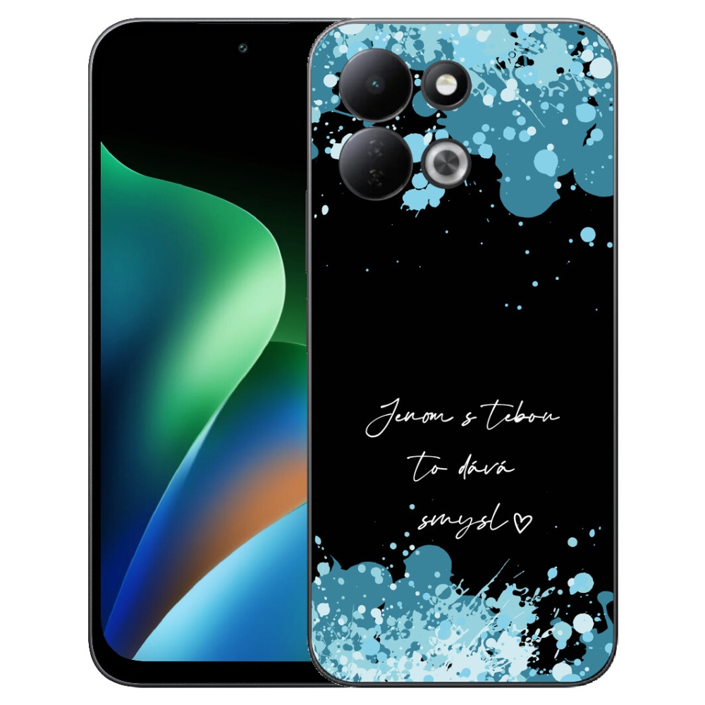 mmCase géltok a Xiaomi Redmi 17 4G/5G-hez – „Szerelmes” felirat fekete háttérrel