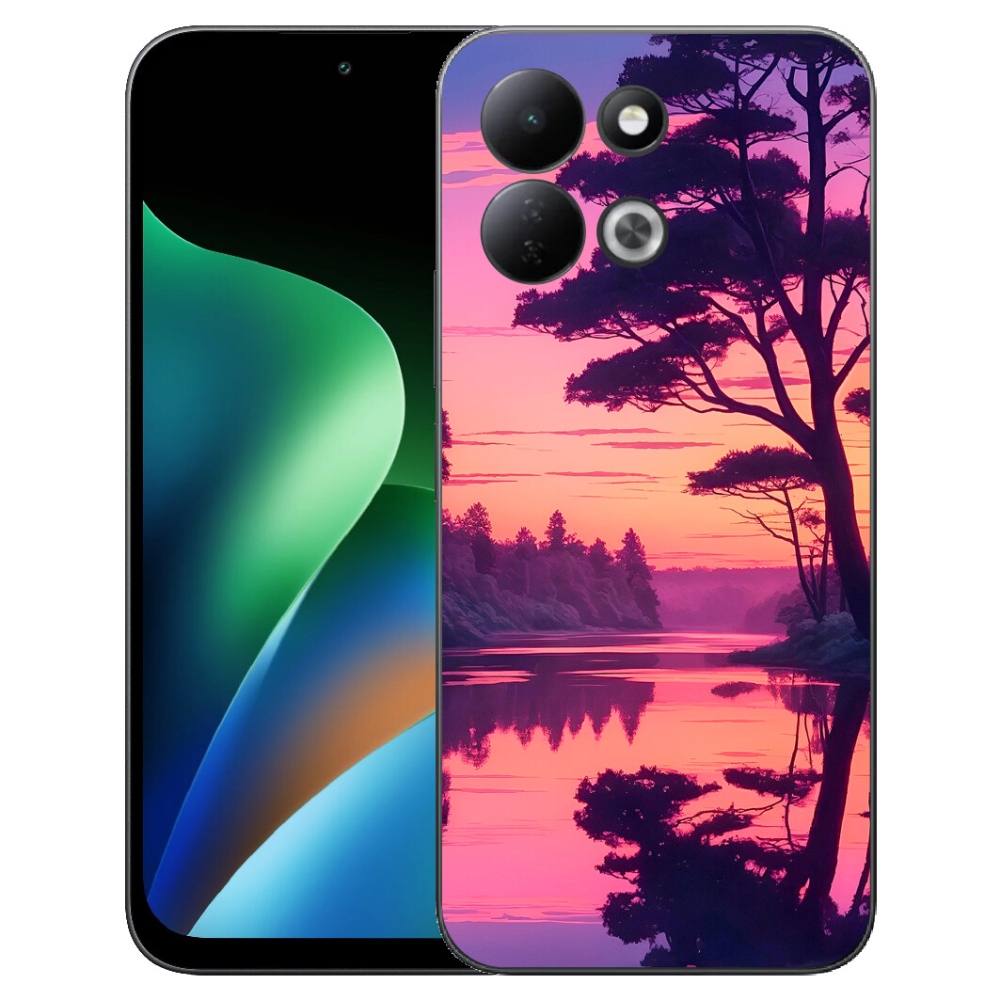mmCase géltok a Xiaomi Redmi 17 4G/5G-hez – naplemente a tó felett