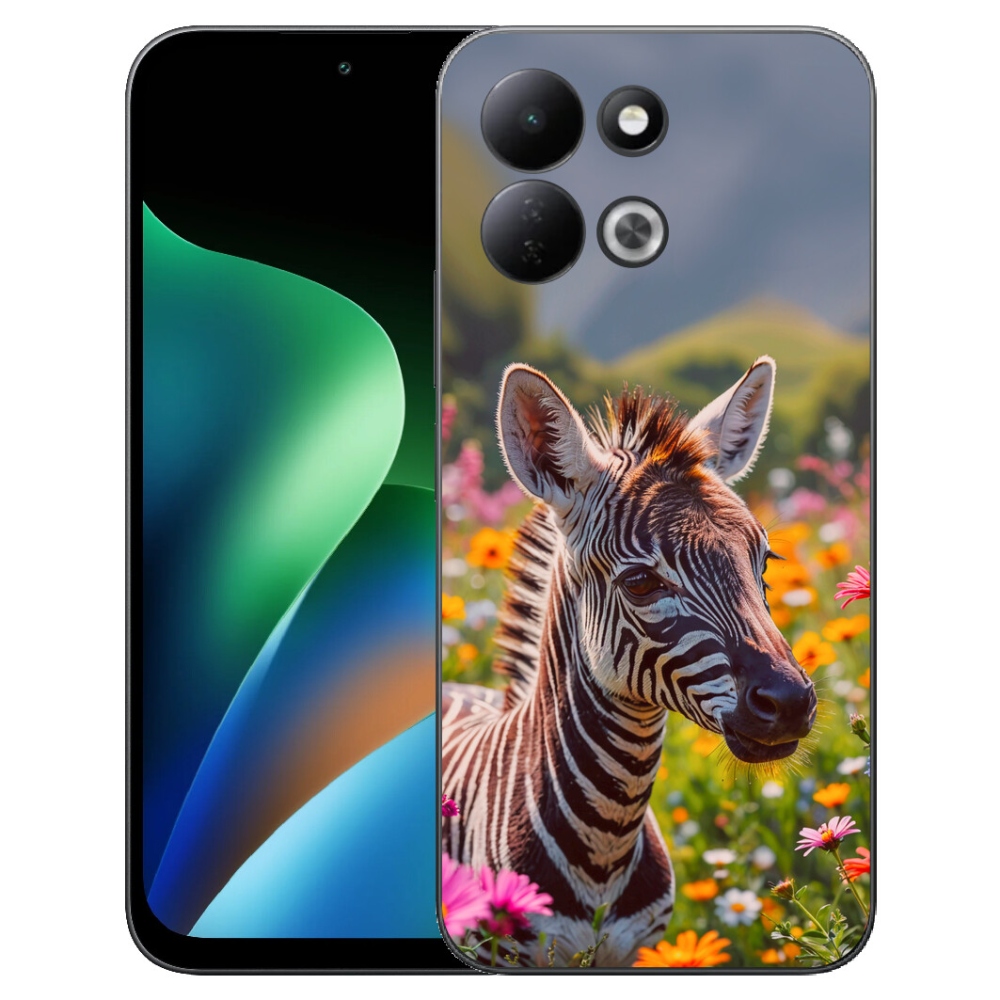 mmCase gélhuzat a Xiaomi Redmi 17 4G/5G-hez – zebra a réten