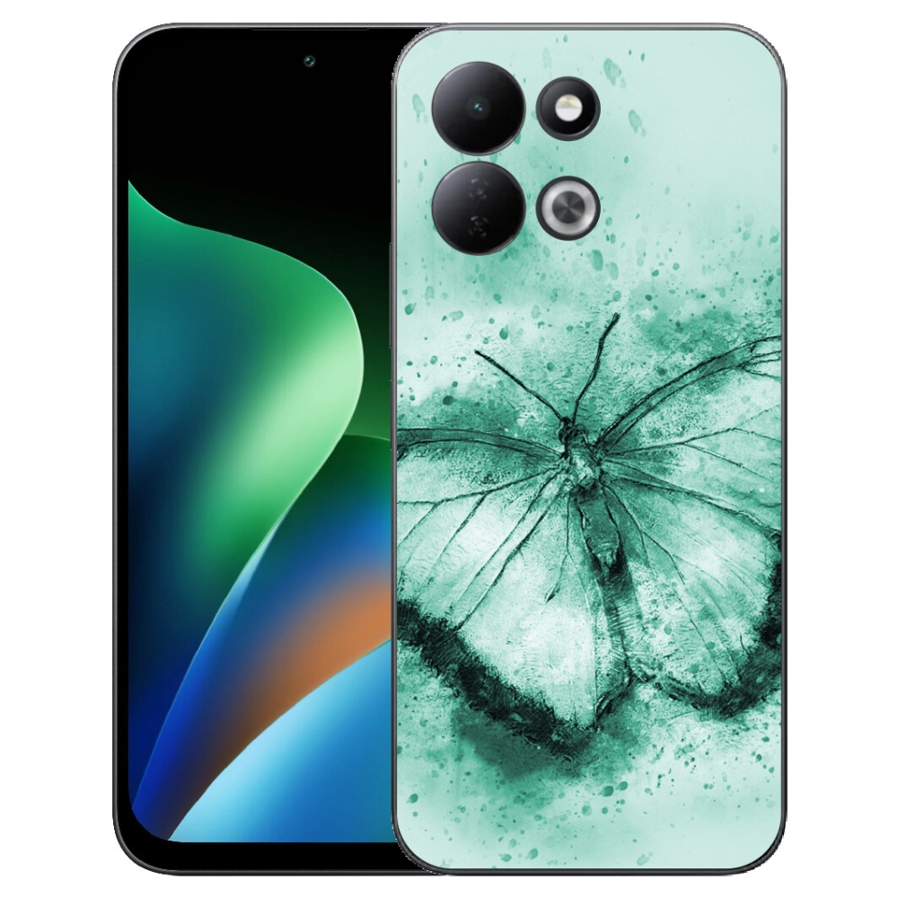mmCase géltok a Xiaomi Redmi 17 4G/5G-hez – zöld pillangó