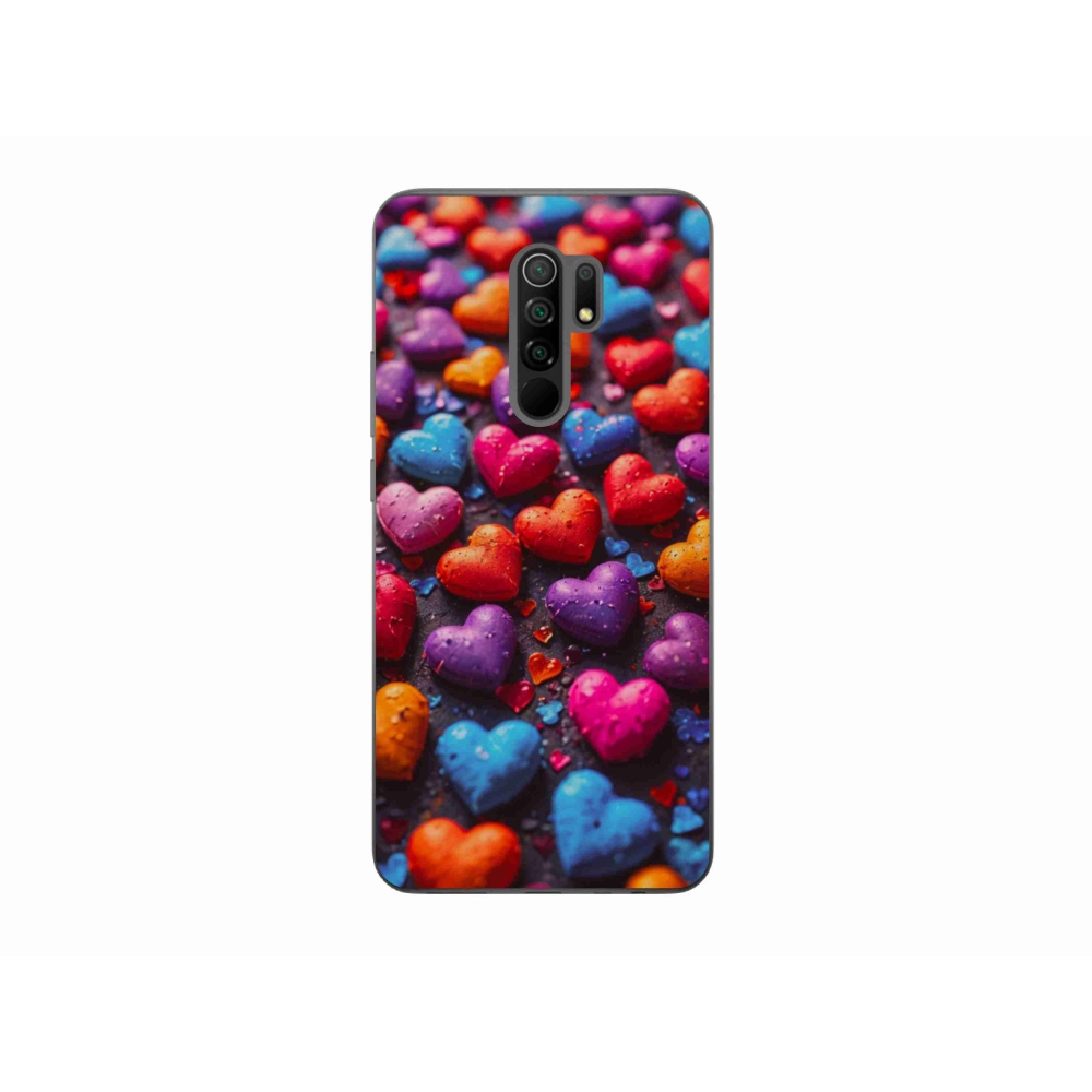 Gél borító mmCase a Xiaomi Redmi 9-hez - színes szív