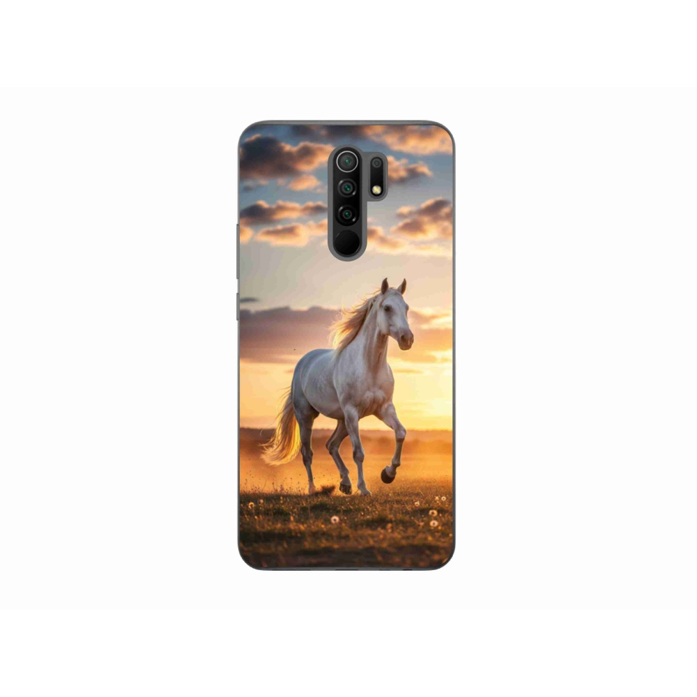 Gél borítás mmCase a Xiaomi Redmi 9-hez - futó fehér ló 2