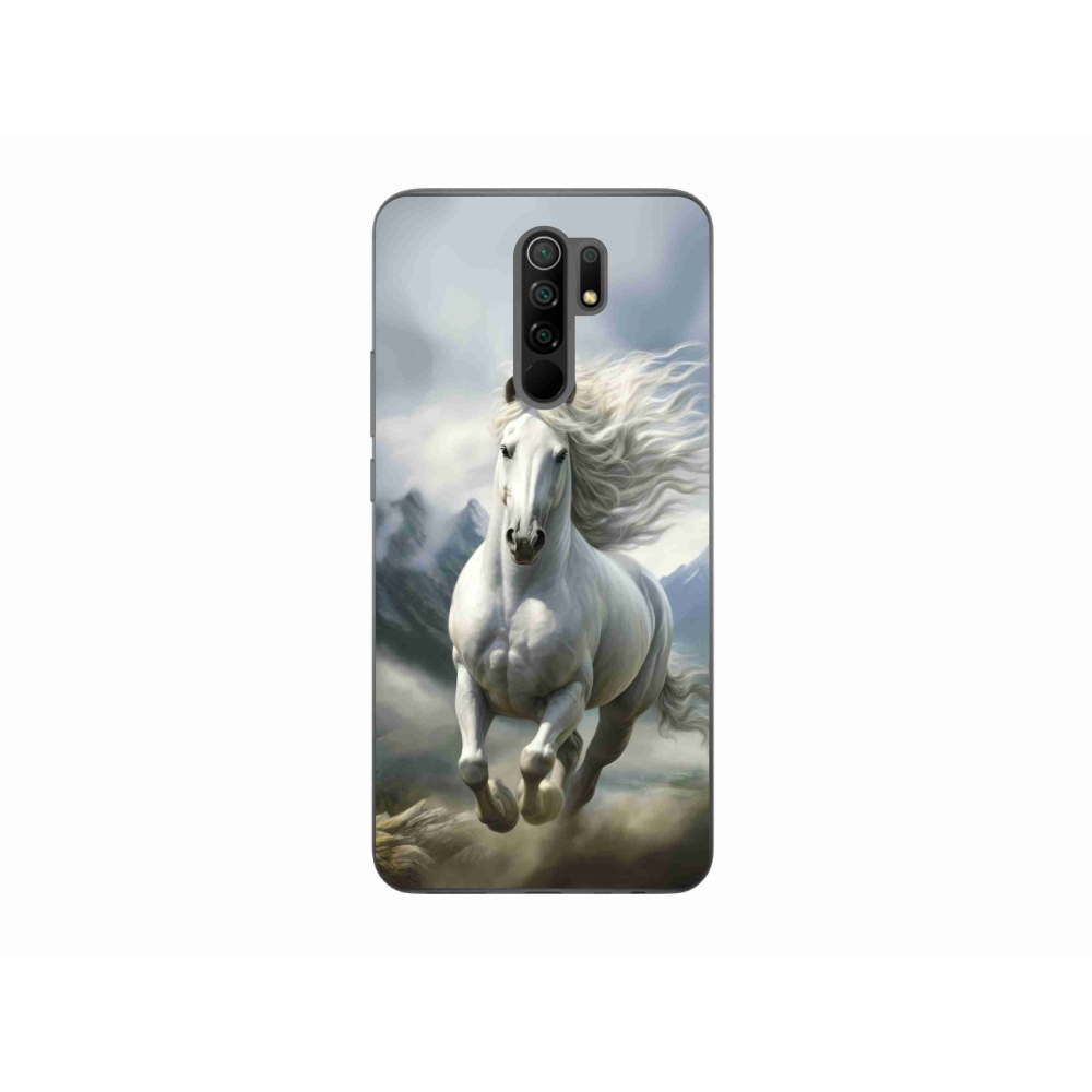 Gél borító mmCase a Xiaomi Redmi 9-hez - futó fehér ló 3