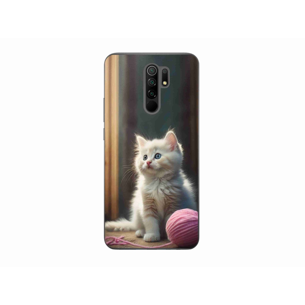 Gél borítás mmCase a Xiaomi Redmi 9-hez - fehér cica 2